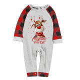 2023 Christmas Matching Family Pajamas Exclusive Design Printed Christmas Crew White Pajamas Set
