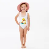 Mommy and Me Bathing Suits Mommy Baby Shark Flower Shoulder Backless Swimsuits