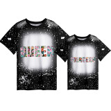 Mommy and Me Matching Clothing Top Queen And Princess Print Tie Dyed Family T-shirts