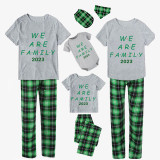2023 Christmas Matching Family Pajamas Exclusive We Are Family Green Short Pajamas Set