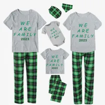 2023 Christmas Matching Family Pajamas Exclusive We Are Family Green Short Pajamas Set