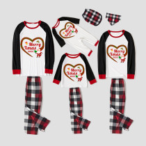 2023 Christmas Matching Family Pajamas Santa Heart Merry Xmas Multicolor Pants Pajamas Set