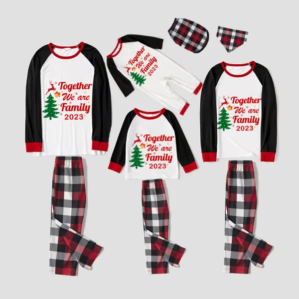 2023 Christmas Matching Family Pajamas Exclusive Family Together Flying Reindeer Multicolor Pajamas Set