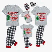 2023 Christmas Matching Family Pajamas Exclusive Family Together Flying Reindeer Gray Short Pajamas Set