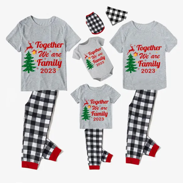 2023 Christmas Matching Family Pajamas Exclusive Family Together Flying Reindeer Gray Short Pajamas Set