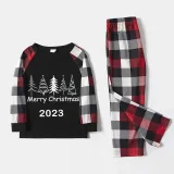 2023 Christmas Matching Family Pajamas Exclusive Merry Christmas Beatiful Tree Green Stripes Pajamas Set
