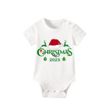 2023 Christmas Matching Family Pajamas Exclusive Design Christmas Couple Reindeer green Short Pajamas Set