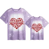 Mommy and Me Matching Clothing Top One Loved Mama Mini Tie Dyed Family T-shirts