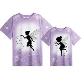 Mommy and Me Matching Clothing Top Angel Mama Mini Tie Dyed Family T-shirts