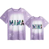 Mommy and Me Matching Clothing Top Mama Mini Coconut Tree Tie Dyed Family T-shirts