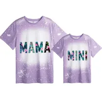 Mommy and Me Matching Clothing Top Mama Mini Coconut Tree Tie Dyed Family T-shirts