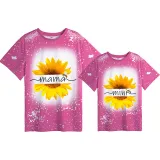 Mommy and Me Matching Clothing Top Mama Mini Sunflower Tie Dyed Family T-shirts