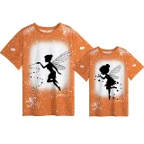 Mommy and Me Matching Clothing Top Angel Mama Mini Tie Dyed Family T-shirts