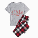 2023 Christmas Matching Family Pajamas Exclusive Christmas Tree Gray Short Pants Pajamas Set