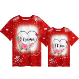 Mommy and Me Matching Clothing Top Flower Wreath Tie Dyed Family T-shirts