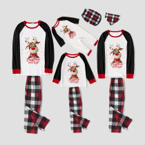2023 Christmas Matching Family Pajamas Christmas Exclusive Design Deer Head Snowflake Merry Multicolor Christmas Pajamas Set