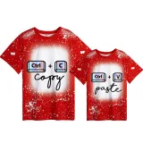 Mommy and Me Matching Clothing Top Copy Paste Ctrl Tie Dyed Family T-shirts