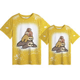 Mommy and Me Matching Clothing Top Sloth Family Tie Dyed Family T-shirts