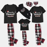 2023 Christmas Matching Family Pajamas Exclusive Design Antler Hat Family Christmas White Short Sleeve Pajamas Set