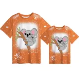 Mommy and Me Matching Clothing Top Sloth Love Mama Mini Tie Dyed Family T-shirts
