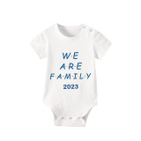 2023 Christmas Matching Family Pajamas Exclusive We Are Family Blue Short Pajamas Set