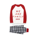 2023 Christmas Matching Family Pajamas Exclusive We Are Family Black White Plaids Pajamas Set