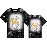 Mommy and Me Matching Clothing Top I'm The Mini Boss My Boss Calls Me Tie Dyed Family T-shirts