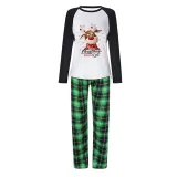 2023 Christmas Matching Family Pajamas Christmas Exclusive Design Deer Head Snowflake Merry Green Christmas Pajamas Set