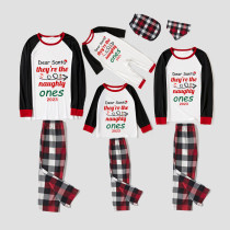 2023 Christmas Matching Family Pajamas Dear Santa They're The Naughty Ones Multicolor Pajamas Set