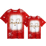 Mommy and Me Matching Clothing Top Cat Leopard Tie Dyed Family T-shirts