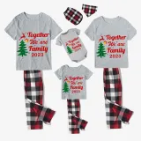 2023 Christmas Matching Family Pajamas Exclusive Family Together Flying Reindeer Gray Short Pajamas Set