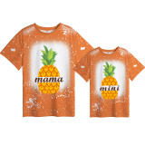 Mommy and Me Matching Clothing Top Pineapple Mama And Mini Tie Dyed Family T-shirts