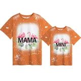 Mommy and Me Matching Clothing Top Flamigo Vacation Mama And Mini Tie Dyed Family T-shirts