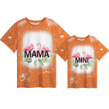 Mommy and Me Matching Clothing Top Flamigo Vacation Mama And Mini Tie Dyed Family T-shirts