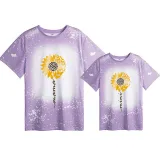 Mommy and Me Matching Clothing Top Mama Mini Sunflower Tie Dyed Family T-shirts