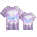 Mommy and Me Matching Clothing Top Butterfly Mama And Mini Tie Dyed Family T-shirts