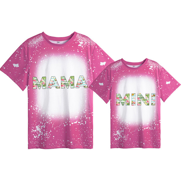 Mommy and Me Matching Clothing Top Mama Mini Sunflower Tie Dyed Family T-shirts