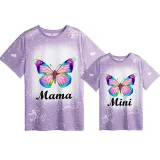 Mommy and Me Matching Clothing Top Butterfly Mama And Mini Tie Dyed Family T-shirts