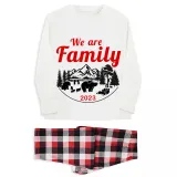 2023 Christmas Matching Family Pajamas Christmas Exclusive Design We are Family Polar Bear Red Pajamas Set