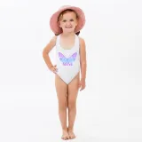 Mommy and Me Bathing Suits Butterfly Mama And Mini Flower Shoulder Backless Swimsuits
