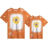 Mommy and Me Matching Clothing Top Mama Mini Sunflower Tie Dyed Family T-shirts