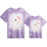 Mommy and Me Matching Clothing Top Cute Elephants Mama And Mini Tie Dyed Family T-shirts