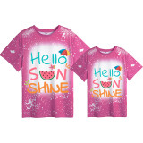 Mommy and Me Matching Clothing Top Hello Sun Shine Mama And Mini Tie Dyed Family T-shirts
