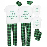 2023 Christmas Matching Family Pajamas Exclusive We Are Family Green Short Pajamas Set