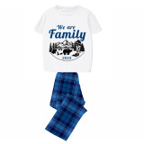 2023 Christmas Matching Family Pajamas Christmas Exclusive Design We are Family Polar Bear Blue Short Pajamas Set