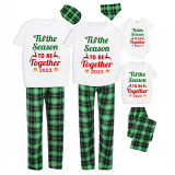 2023 Christmas Matching Family Pajamas Exclusive Design Merry Christmas Season Together Green Short Pajamas Set