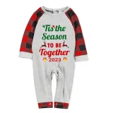 2023 Christmas Matching Family Pajamas Exclusive Design Merry Christmas Season Together White Pajamas Set