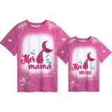 Mommy and Me Matching Clothing Top Mermama Mermini Tie Dyed Family T-shirts