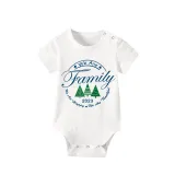 2023 Christmas Matching Family Pajamas Exclusive We Are Family Wreath Xmas Tree Blue Short Pajamas Set