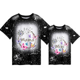 Mommy and Me Matching Clothing Top Butterfly Dandelion Tie Dyed Family T-shirts
